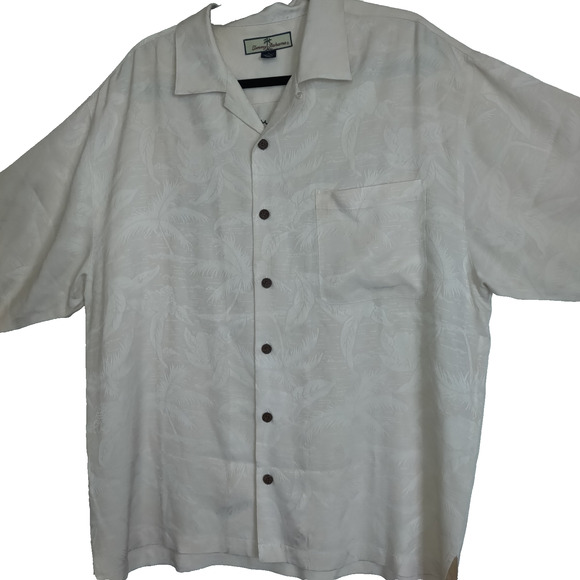 Tommy Bahama Silk Shirt Men's L Embroidered Button Up Hawaiian Martinis Bikinis - Picture 4 of 16